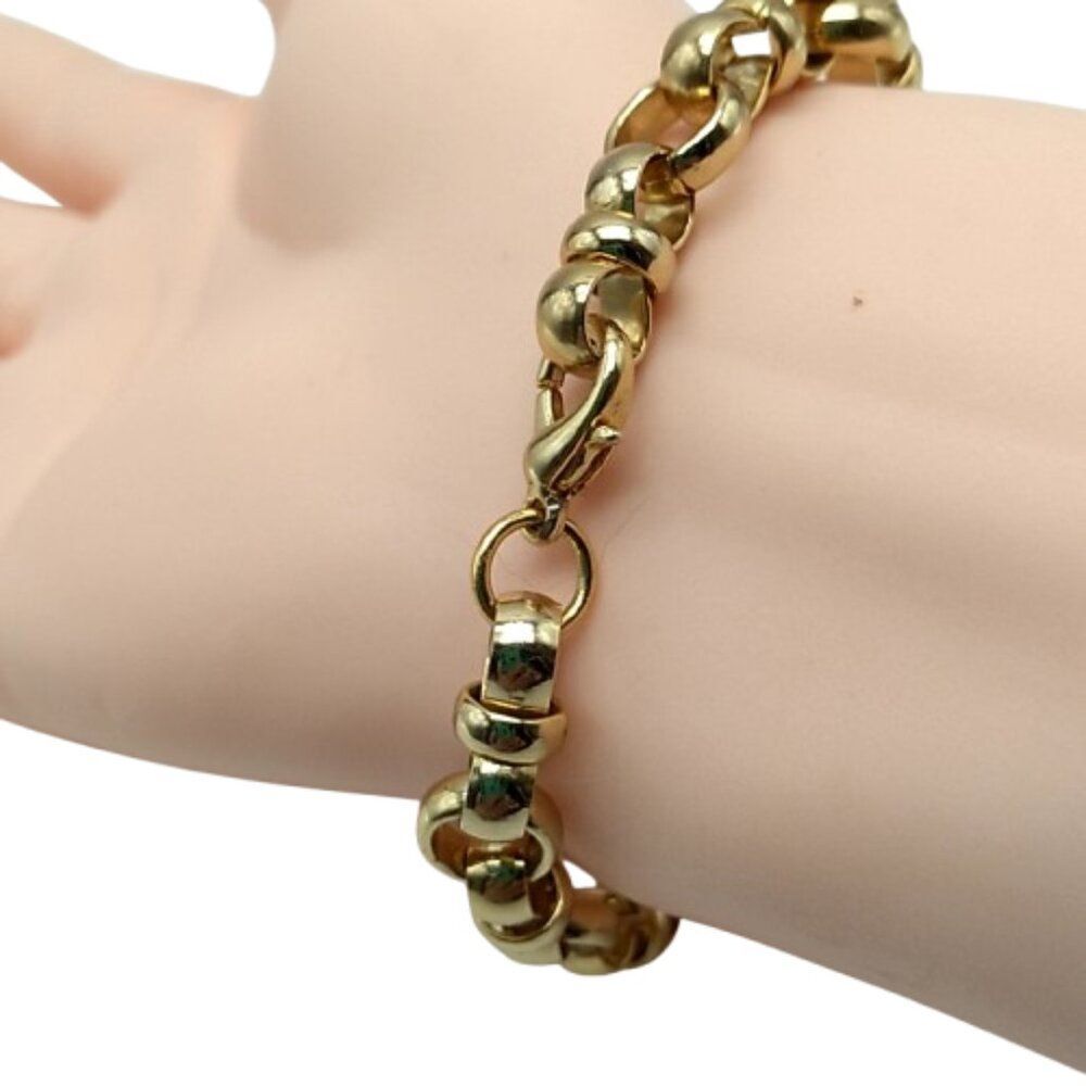 Gold-Tone Rolo Link Chain Bracelet - Picture 9 of 15